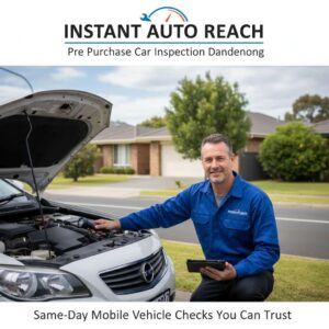 pre purchase car inspection Dandenong mechanic inspecting used car