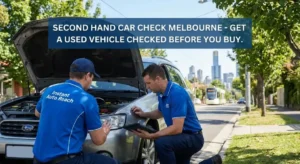 Mechanic performing second hand car check in Melbourne