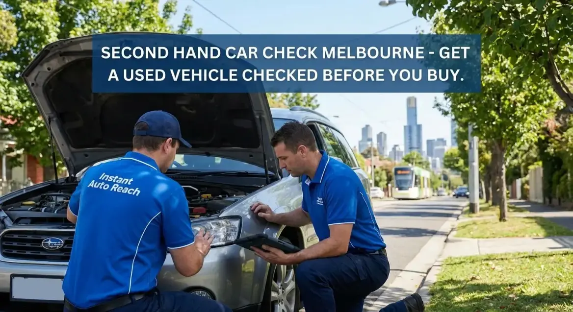 Mechanic performing second hand car check in Melbourne