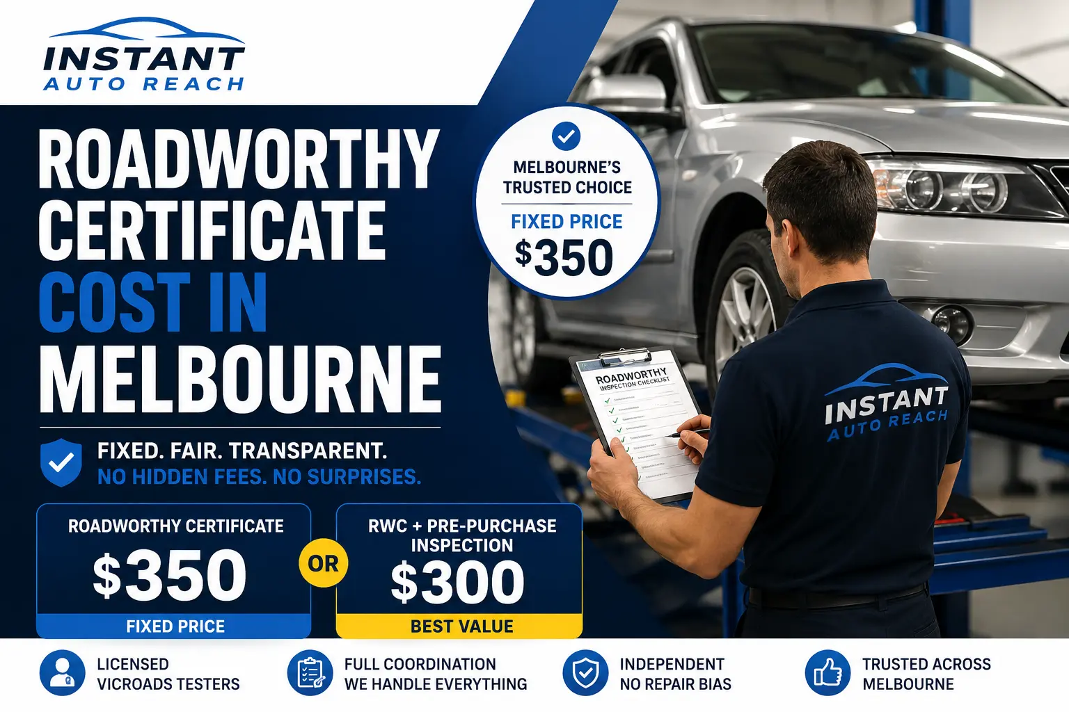 roadworthy certificate cost melbourne victoria
