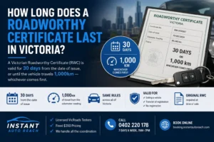 how long does a roadworthy last in victoria