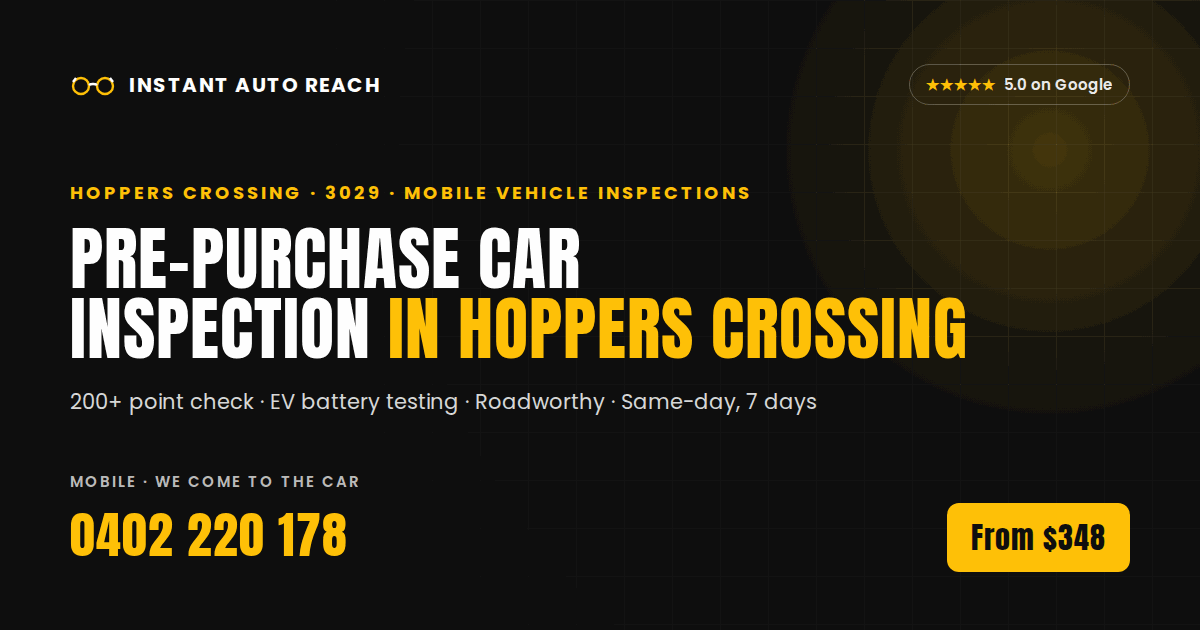 Car Inspection Hoppers Crossing | Pre-Purchase, EV & RWC