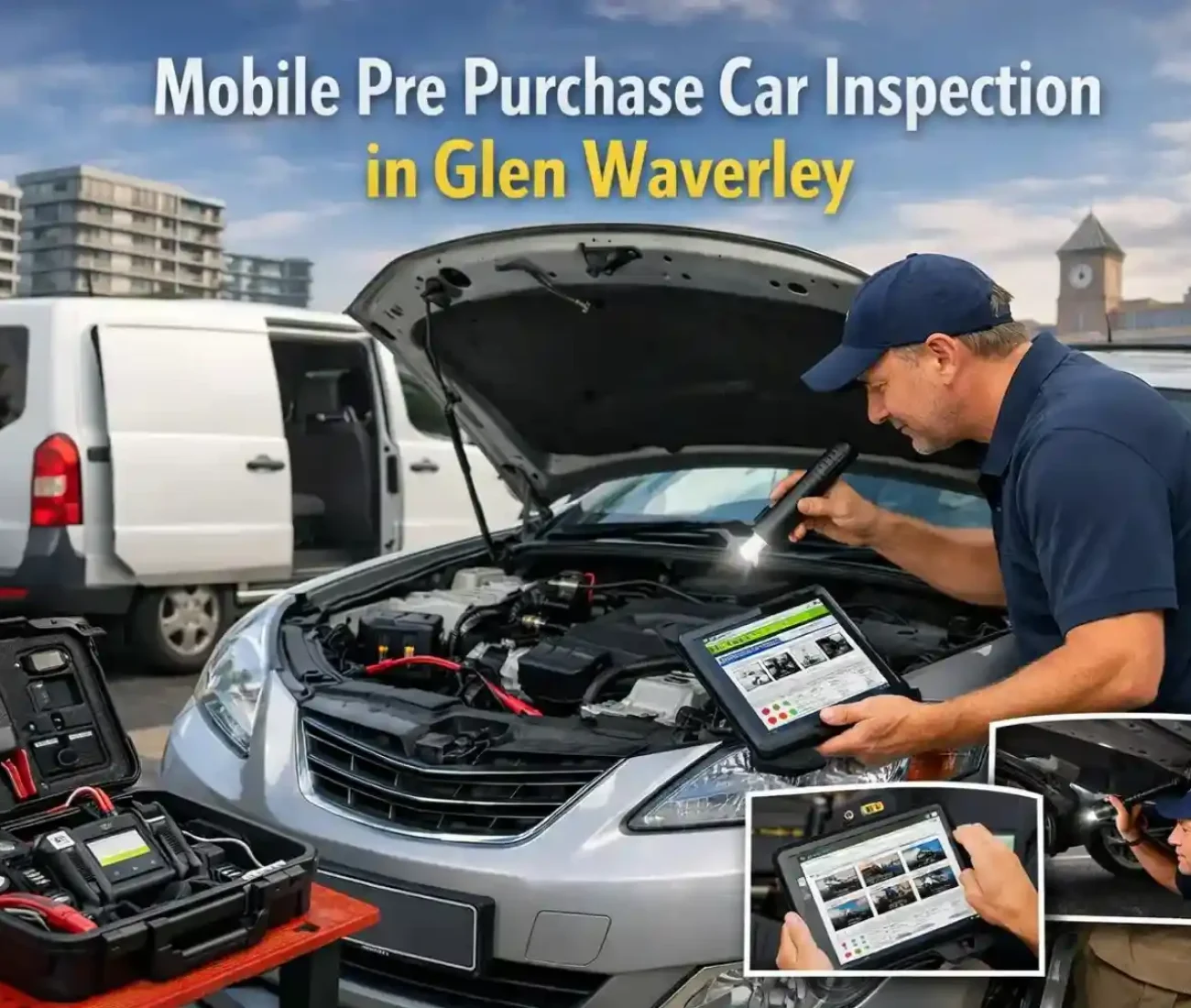 Mobile pre purchase car inspection in Glen Waverley